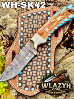 Handmade Cowboy Knife | Western Cowboy Skinner Hunting Knife with Leather Sheath.