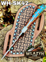 Handmade Cowboy Knife | Western Cowboy Skinner Hunting Knife with Leather Sheath. - Image 2