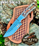 Handmade Cowboy Knife | Western Cowboy Skinner Hunting Knife with Leather Sheath.