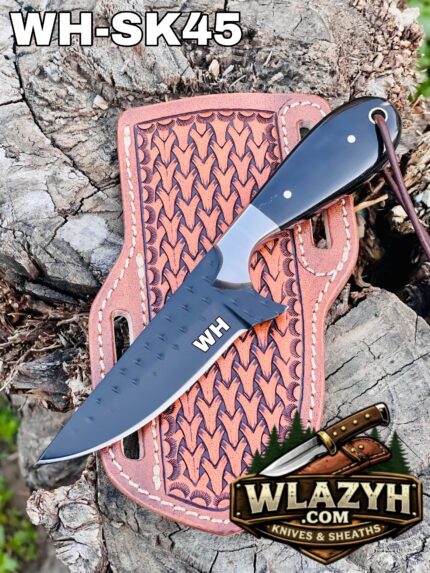 Handmade Cowboy Knife | Western Cowboy Skinner Hunting Knife with Leather Sheath.