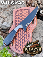 Handmade Cowboy Knife | Western Cowboy Skinner Hunting Knife with Leather Sheath. - Image 2