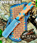 Handmade Bull Cutter | Premium Hunting & Skinning Knife with Leather Sheath.