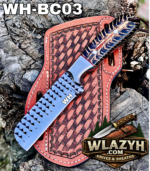 Handmade Bull Cutter | Premium Hunting & Skinning Knife with Leather Sheath.