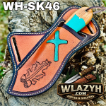 Handmade Cowboy Knife | Western Cowboy Skinner Hunting Knife with Leather Sheath. - Image 4