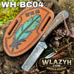 Handmade Bull Cutter | Premium Hunting & Skinning Knife with Leather Sheath.