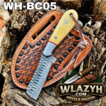 Handmade Bull Cutter | Premium Hunting & Skinning Knife with Leather Sheath.
