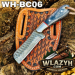 Handmade Bull Cutter | Premium Hunting & Skinning Knife with Leather Sheath.
