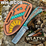 Handmade Bull Cutter | Premium Hunting & Skinning Knife with Leather Sheath.